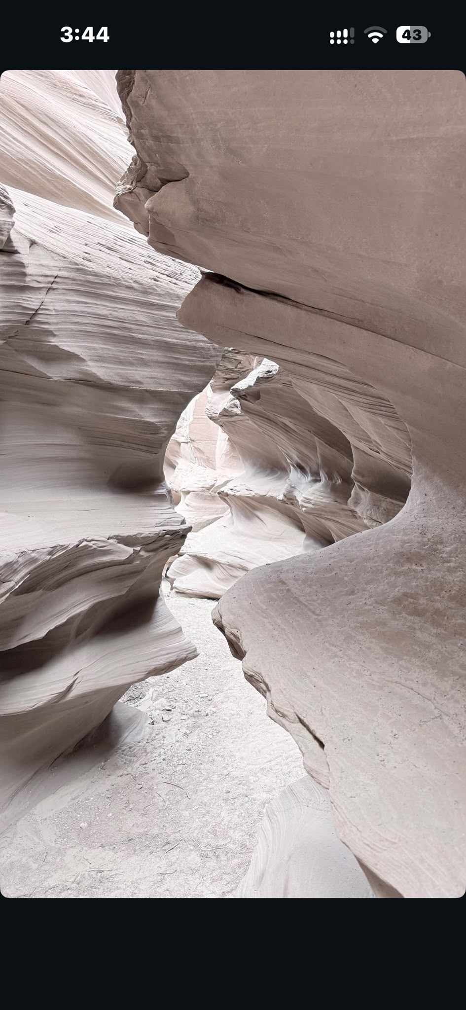 A path formed through sculpted stone